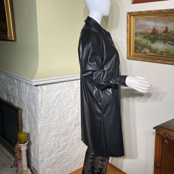 NWT Retrod Vegan Leather Coat Dress - Picture 7 of 15